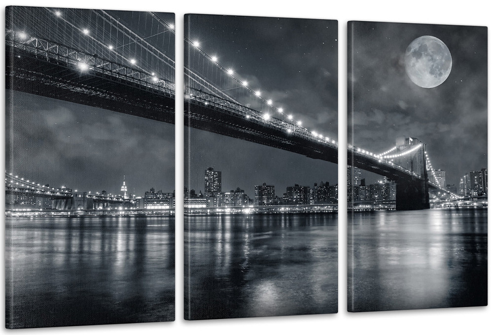 Модульная картина Луна Город Art-22_3А 100x150 см Киев - изображение 1