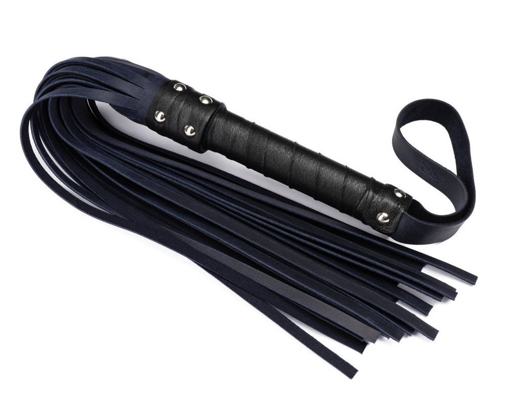 Флогер з натуральної шкіри Flirty Hard Leather - Dark Blue, BG-00003 Sex Aura Київ - фото 3
