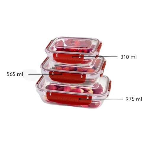 Набір контейнерів для харчових продуктів 0,310л/0,565л/0,975л Fresh Box ELIF Житомир