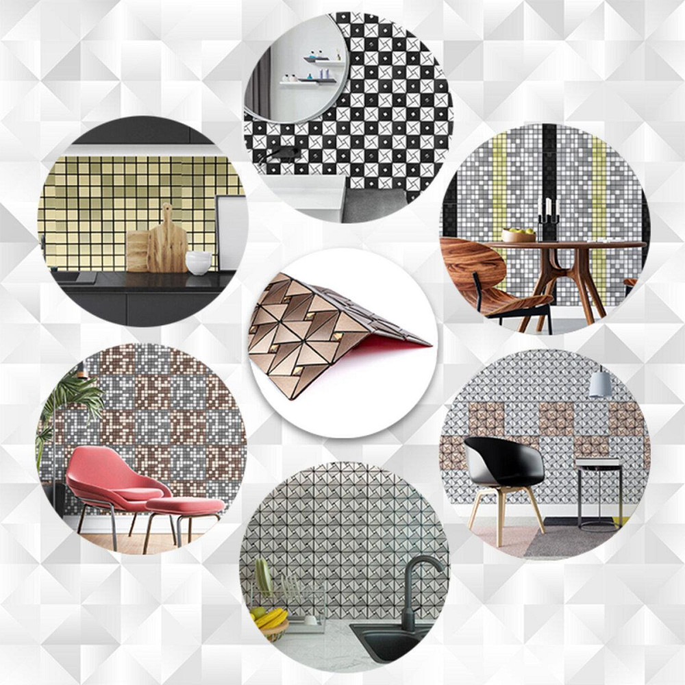 Алюминиевая самоклеящаяся плитка с медным блеском и стразами Киев - изображение 5