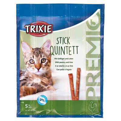Ласощі для котів Trixie PREMIO Quadro-Sticks 5 шт (домашня птиця) (4011905427249) Вінниця - фото 1
