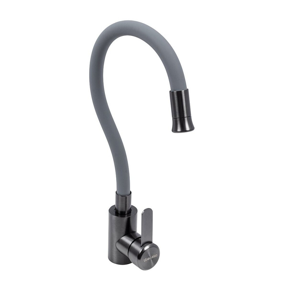 KF63 гнучкий змішувач VALESO (сірий гусак, PVD чорний корпус) Коломыя - изображение 1