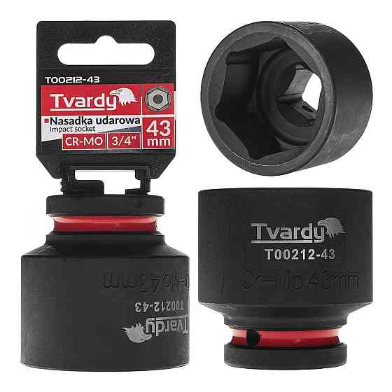 Головка ударна "Tvardy" з хром-молібденової сталі (Cr-Mo)  3/4"  6-гранна 43 мм Київ