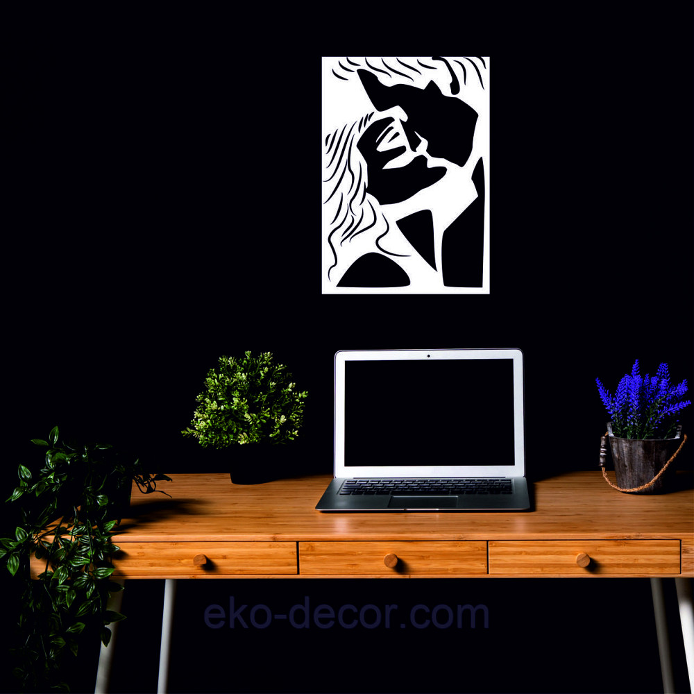 Декоративне настінне Панно «Поцілунок», Декор на стіну 70*49 см, Білий Київ - фото 5