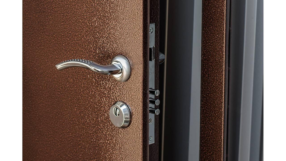 Двері вхідні Наші двері ОПТІМА Б-308 Мідь антик / ПВХ Дуб золотий  860х1900 мм Київ - фото 4