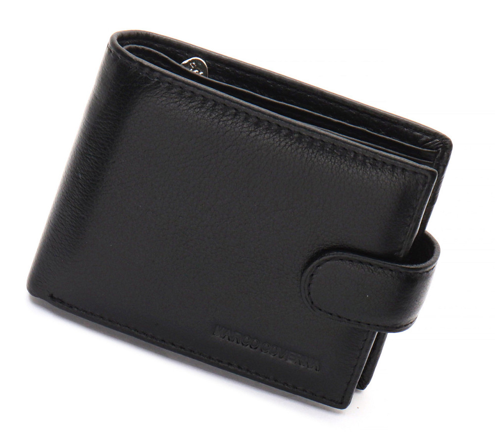 Гаманець чоловічий Marco Coverna шкіряний чорний клатч портмоне чоловіче з натуральної шкіри Київ - фото 4