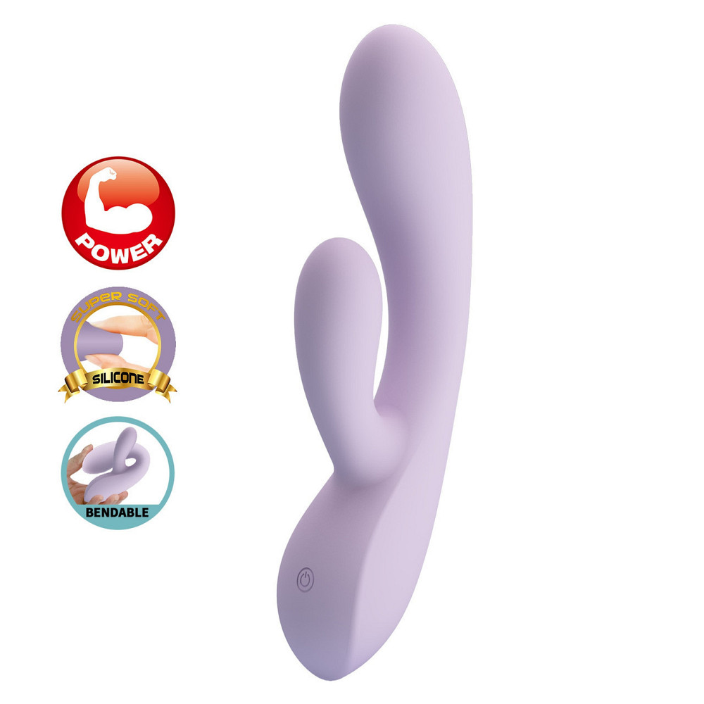 Вибратор-кролик Pretty Love Rosolyn фиолетовый, 19 х 3.6 см Sex Aura Киев - изображение 2