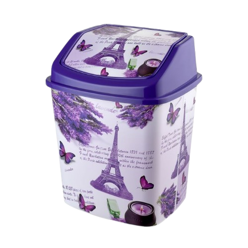 Відро для сміття 8л пластик з малюнком Париж ELIF Житомир - фото 1