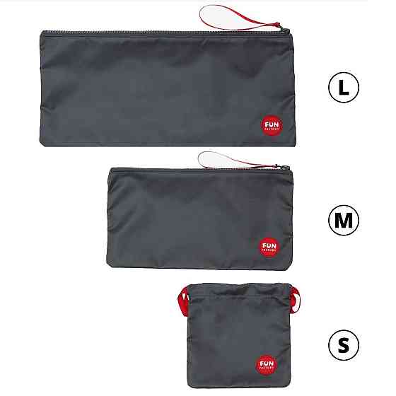 Сумка для секс-игрушек Fun Factory TOYBAG, S, серая, кисет, 14x14 см Sex Aura Киев