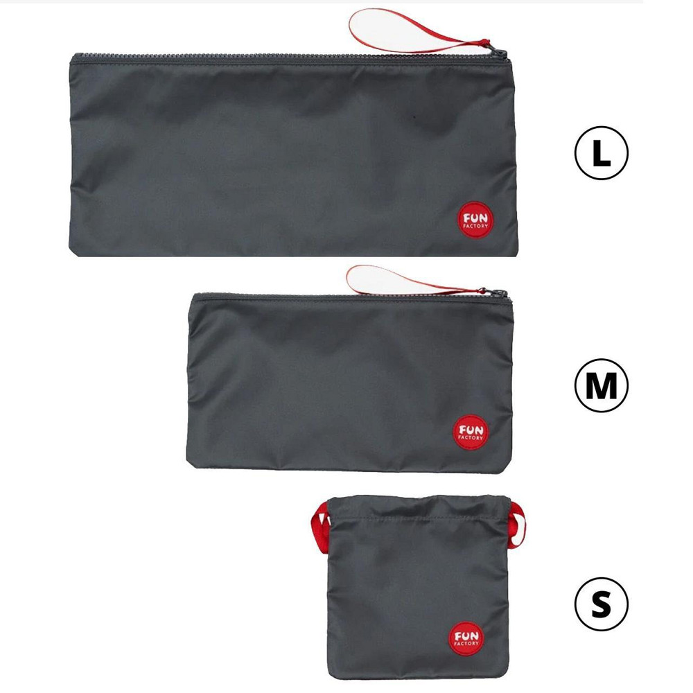Сумка для секс-игрушек Fun Factory TOYBAG, S, серая, кисет, 14x14 см Sex Aura Киев - изображение 3