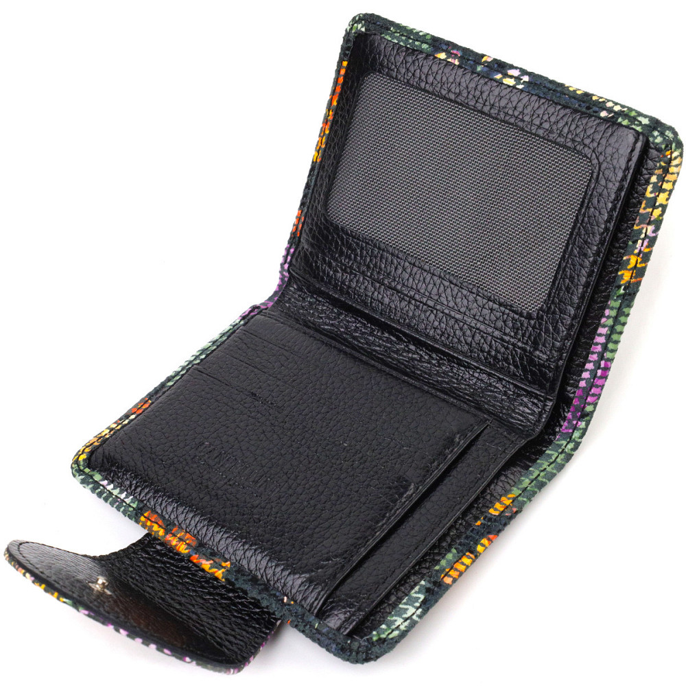 Оригинальное женское портмоне среднего размера из натуральной фактурной кожи CANPELLINI 21804 Разноцветное Киев - изображение 9