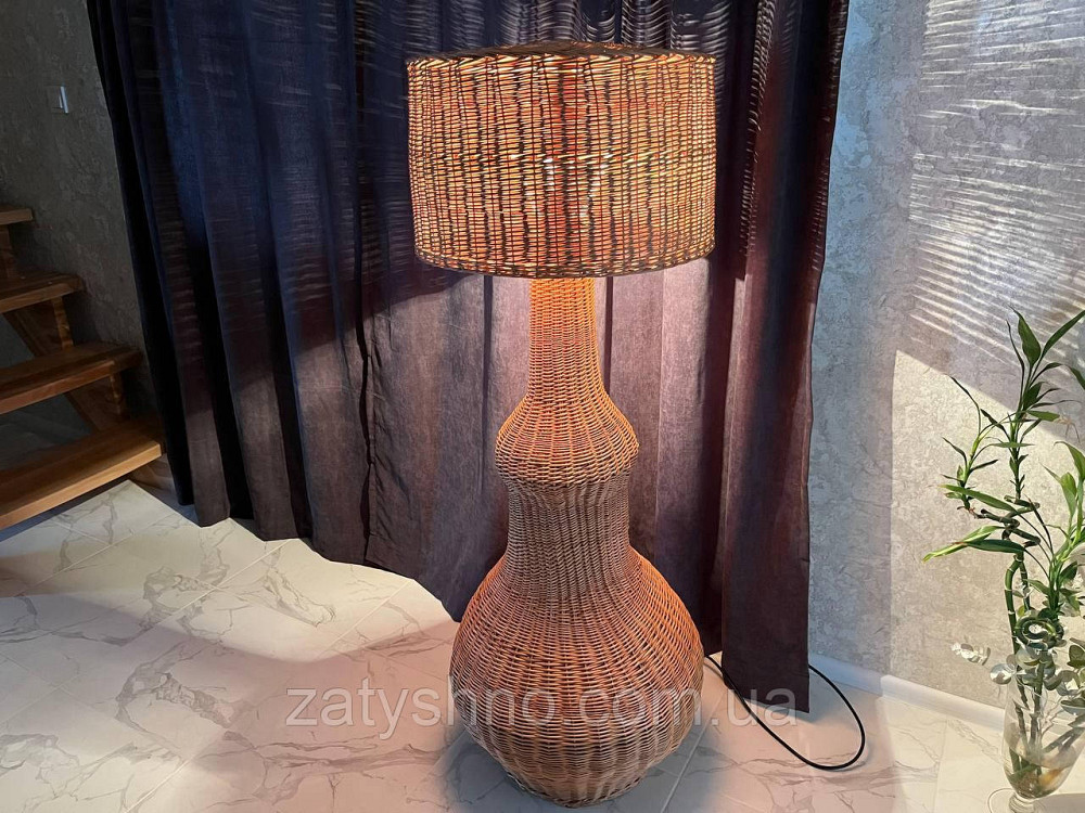 Торшер плетеный из лози большой Киев - изображение 8