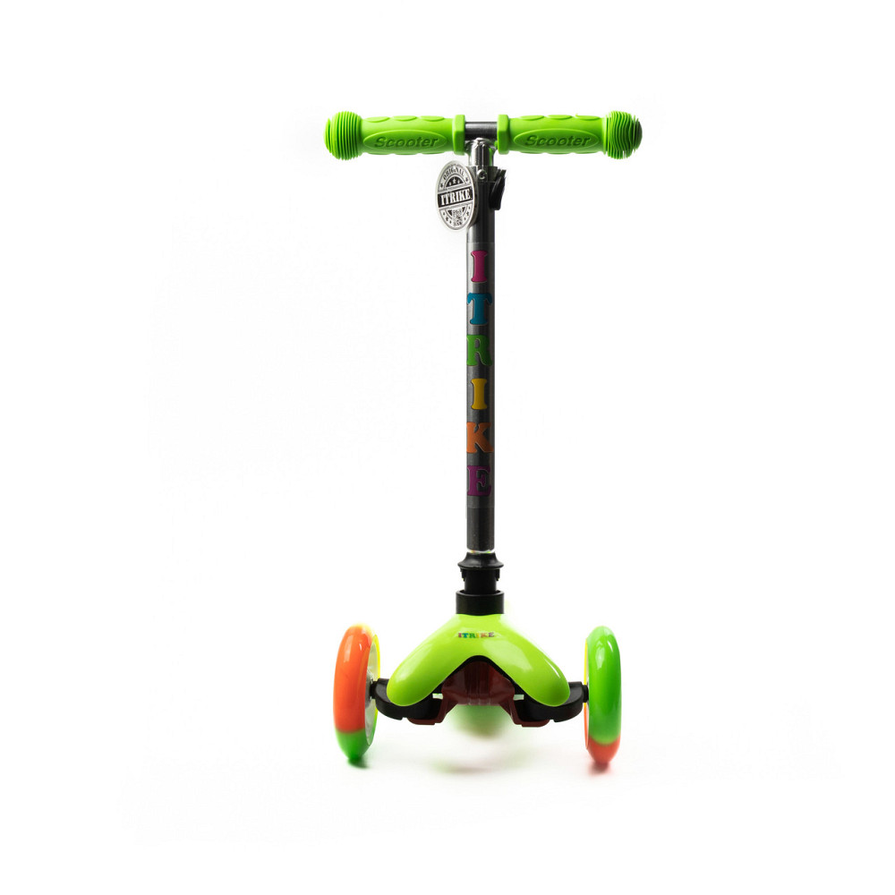 Самокат дитячий триколісний iTrike Mini BB 3-013-4-A-GR з підсвічуванням коліс Салатовий Кам'янець-Подільський - фото 2