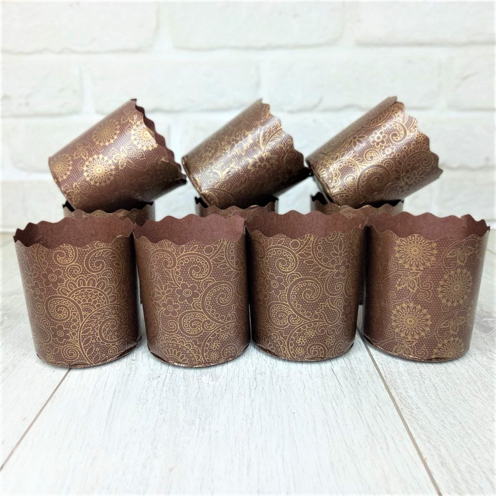 Паперова форма для пасок 100–150 г, d70×h85 мм, Італійські, упаковка 50 шт, для випічки великодніх пасок Харків - фото 4