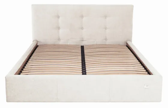 Кровать Двуспальная Manchester Comfort 180 х 190 см Мисти Milk С подъемным механизмом и нишей для белья Бежевый Киев