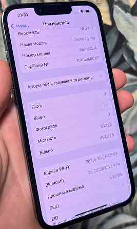 Айфон iPhone 13 Pro 512Gb. Graphite Neverlock. Киев