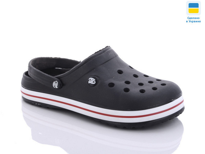 Крокси чоловічі сабо з великими дірками та підвищеною легкістю "Like Crocs" чорні Одеса - фото 3