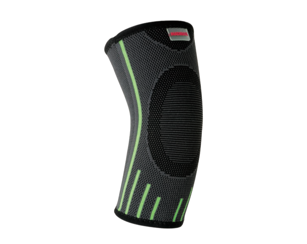 Компресійний налокітник MadMax MFA-283 3D Compressive elbow support Dark grey/Neon green (1шт.) M Кам'янське - фото 1