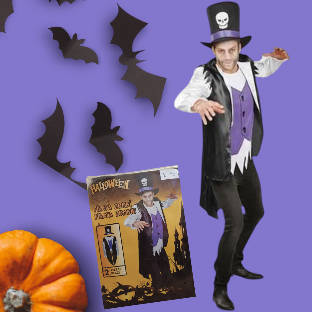 Костюм на Хелловін чоловічий Зомбі Пірат різнобарвний L Київ - фото 1