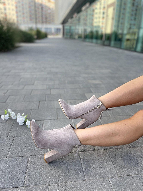 SANTINI Женские черевики SANTINI пудра замша натуральная высота 10см каблук 9.5см размеры 36р. Коломыя - изображение 3