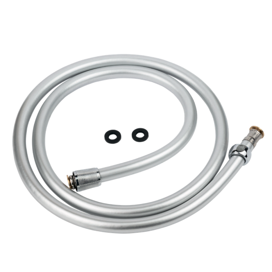 TAU Шланг для душа 1/2" PVC 3-х слойный серебристый 150см TAU XB-0483 (9891661) Київ