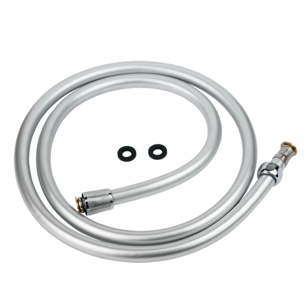 TAU Шланг для душа 1/2" PVC 3-х слойный серебристый 150см TAU XB-0483 (9891661) Київ - фото 1