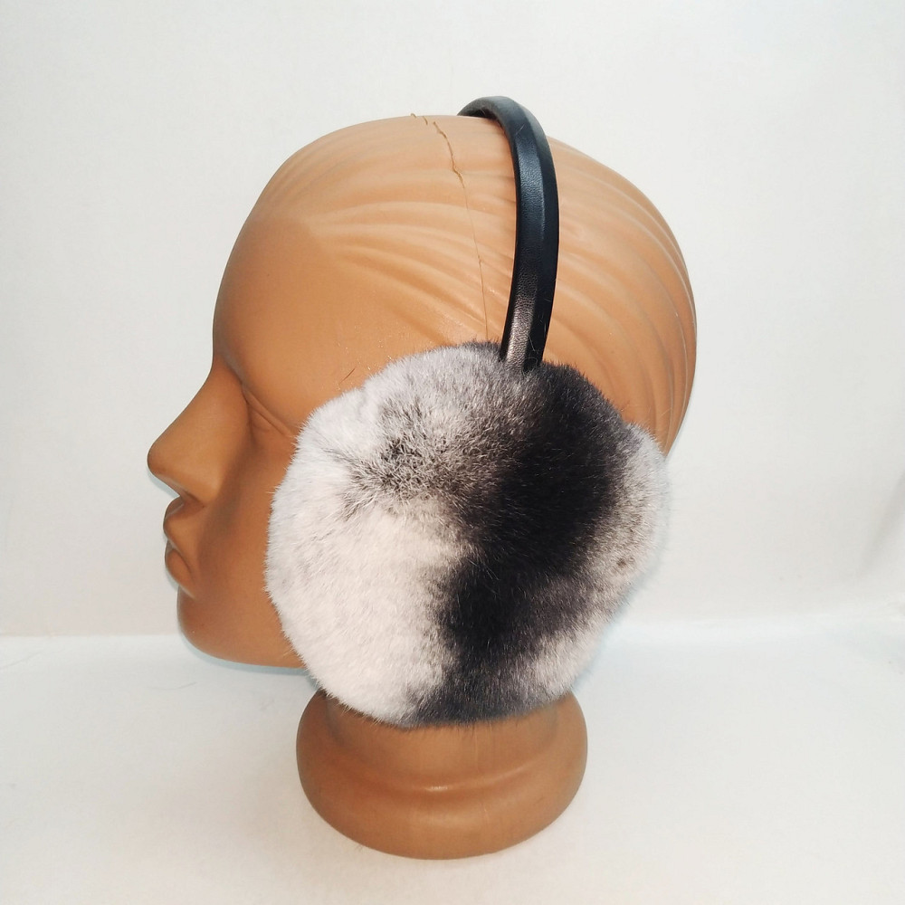 Хутряні навушники жіночі з Rex Шиншиловий Харків - фото 1