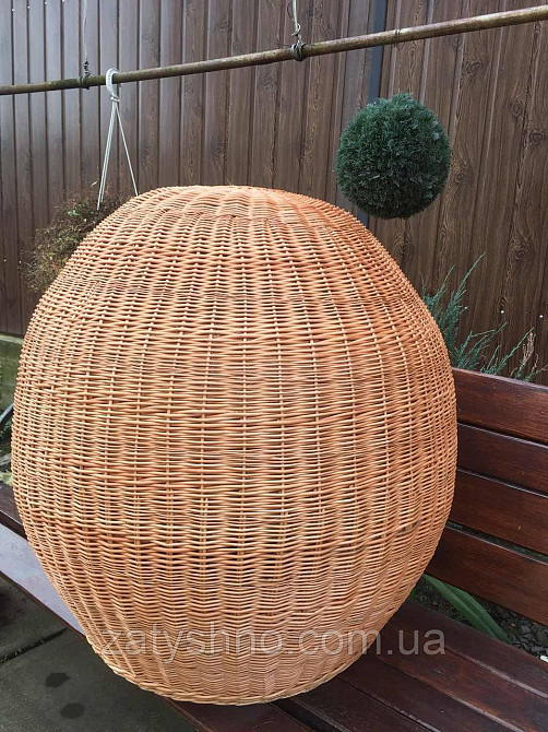Люстра шар из лозы плетеная большая Киев - изображение 6
