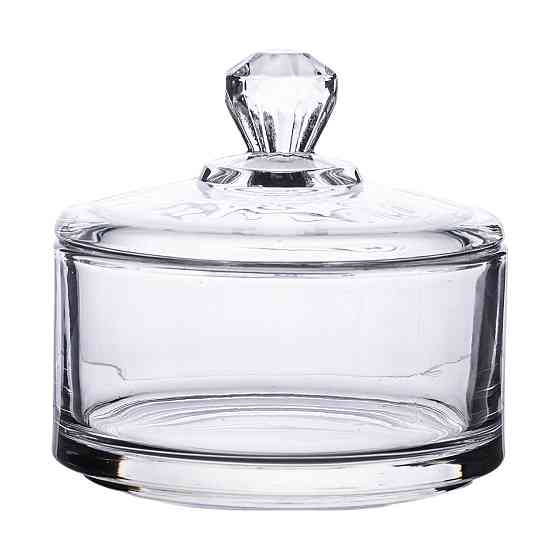 Стеклянная конфетница с крышкой, 10 см Киев