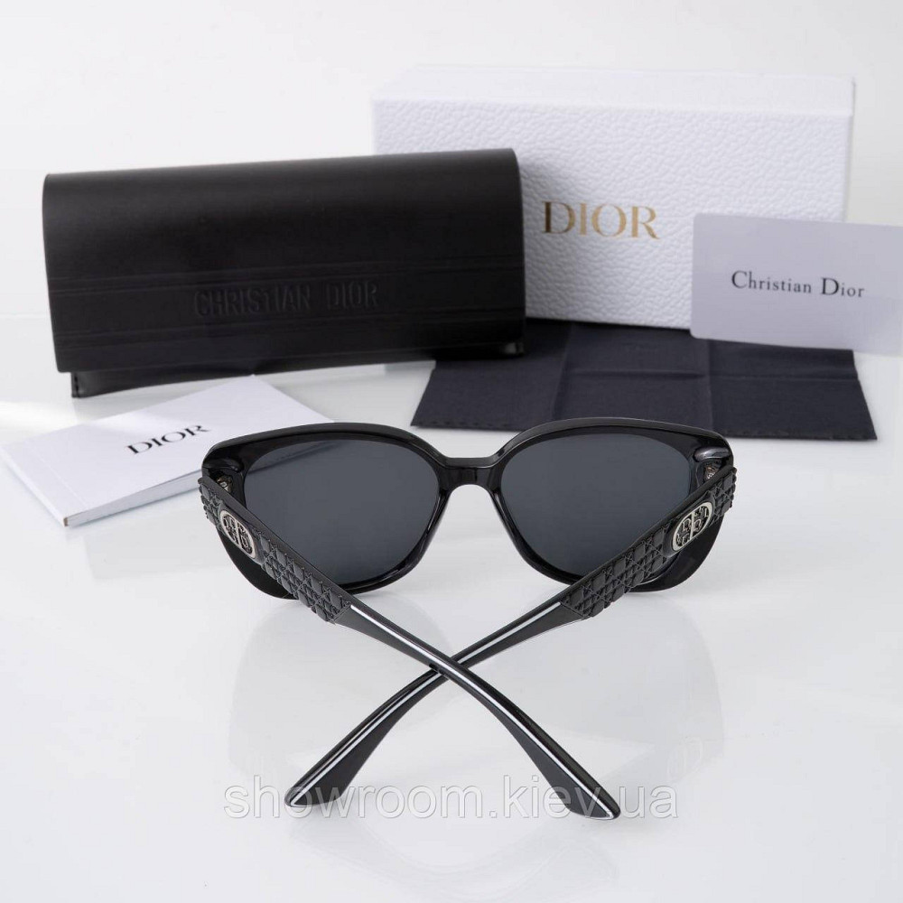 Сонцезахисні брендові жіночі окуляри з поляризацією (1552) чорні Київ - фото 3