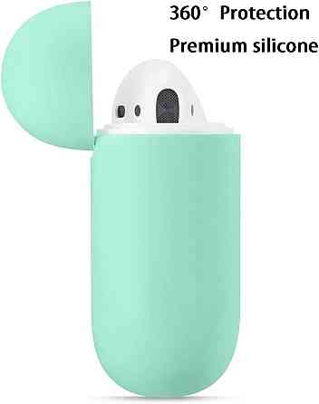 Захисний чохол для Airpods, ультратонкий силіконовий, сумісний з Airpods 1 та AirPods 2 (зелений) Дніпро