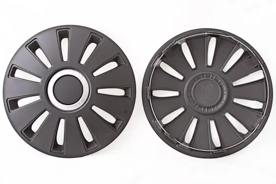 Колпак колеса 14 Кенгуру Rex черный с хром. кольцом Винница