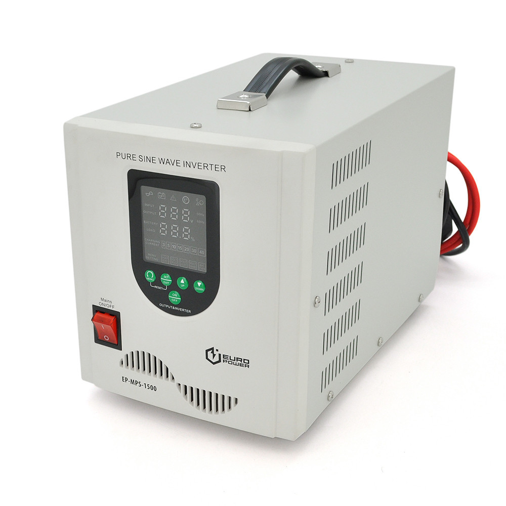 ДБЖ з правильною синусоїдою Europower EP-MPS-1500/12 (1050 Вт) 5/10/15/20/30А, під зовнішню АКБ 12В (AGM/GEL/LFP), Q1 Київ - фото 1