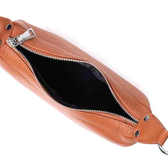 Сумка напівкруглого формату з однією ручкою з натуральної шкіри Vintage 22413 Коричнева Київ