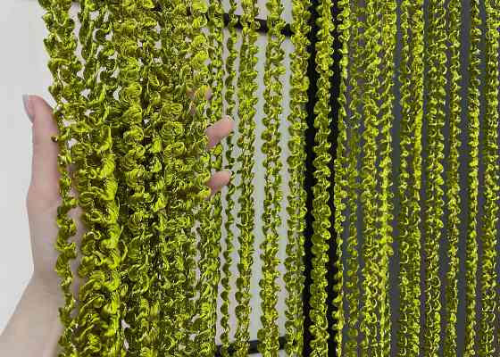 Шторы-нити спираль с люрексом Оливковый 300х300см 1 шт (61-073) Киев