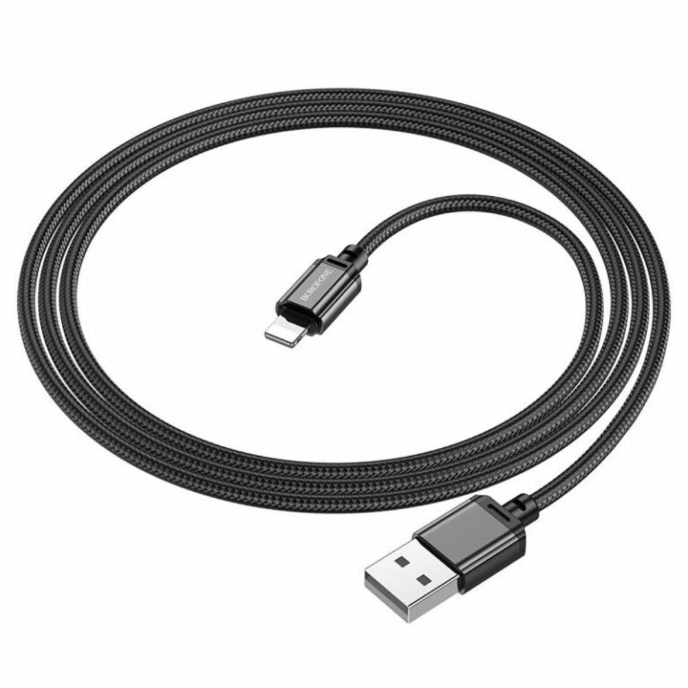 Кабель BOROFONE BX87 Sharp живлення та передачі даних - Lightning, колір чорний BX87LB Одеса - фото 1