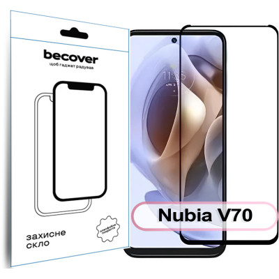 Скло захисне BeCover Nubia V70 Black (713454) Вінниця - фото 1