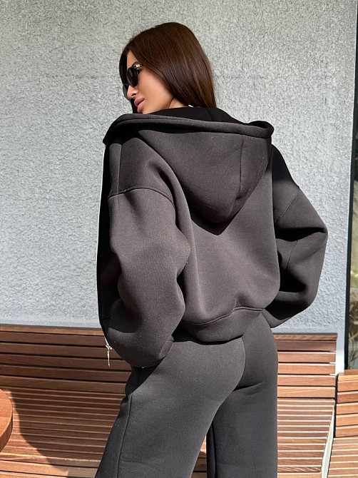 Жіночий теплий костюм на флісі Чорний 48/52 Харків - фото 7