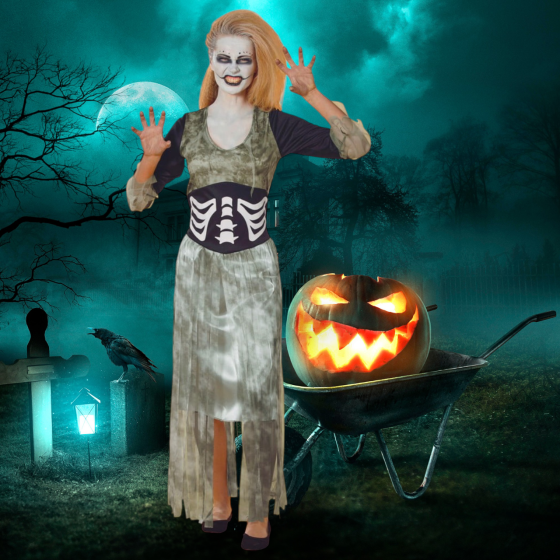 Плаття на Хеловін жіноче сіро-чорний M Київ