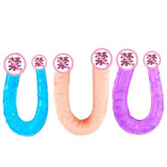 Двосторонній фалоімітатор "Double Dong" - 31,5*3,5 - Чорний Вінниця