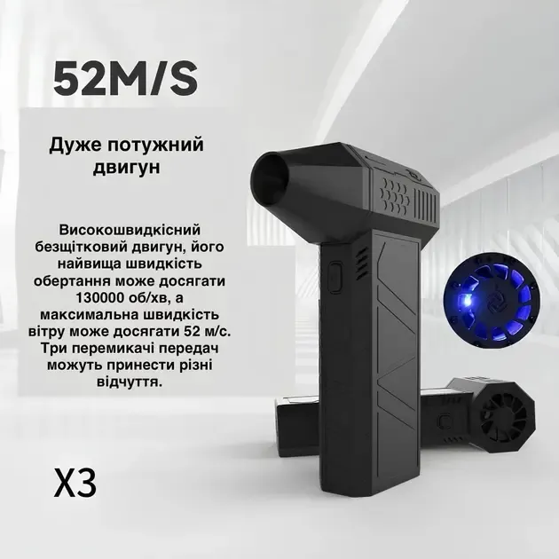 Ручной аккумуляторный мини-турбовентилятор, компрессор Mini Turbo Jet Fan Коломыя - изображение 5
