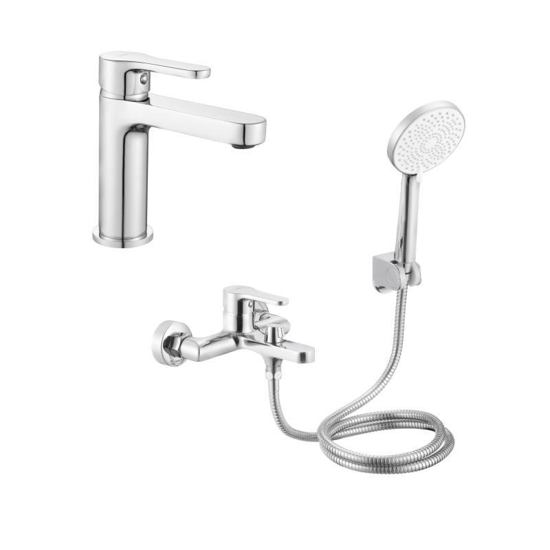 Акционный набор Lidz: Astra 001F Смеситель для раковины LDAST001FCRM48085 + Astra 006 Смеситель для ванны (c душевым гарнитуром) Киев - изображение 1