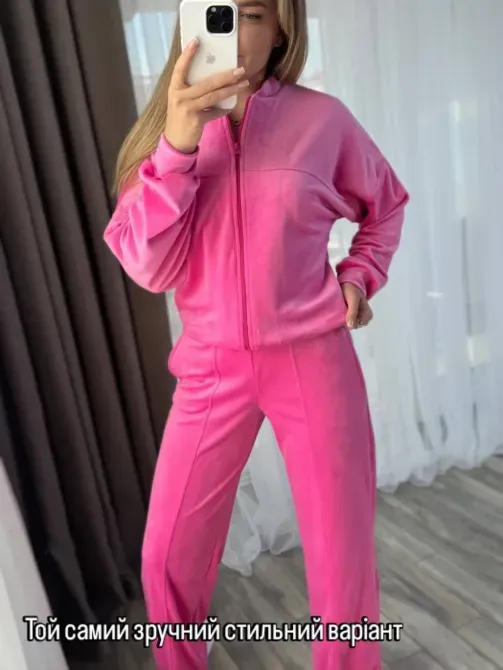 Женский велюровый костюм кофта на молнии и брюки женский велюровый костюм Одесса - изображение 6