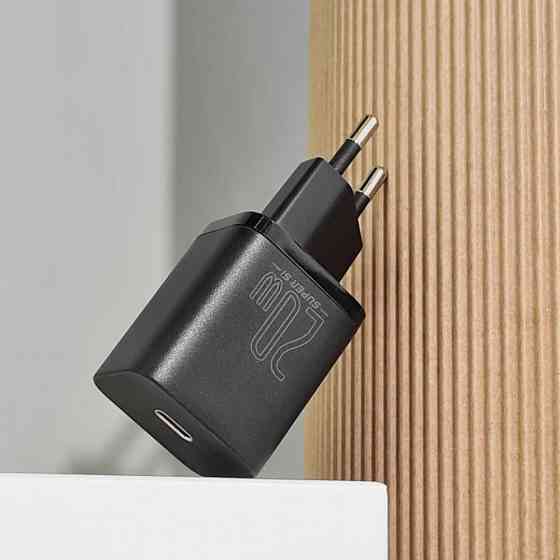 Сетевое зарядное устройство для Baseus Super Silicone PD Charger 20W Type-C черный Львов