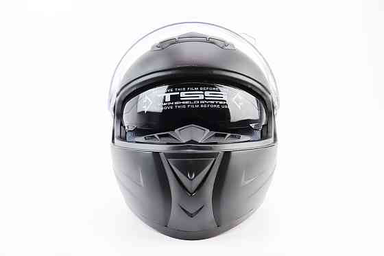 Шолом інтеграл, закритий+окуляри BLD-М61 S (55-56см), ЧОРНИЙ матовий Киев