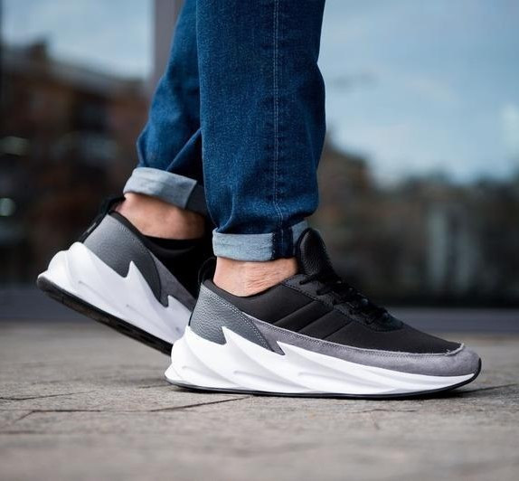 Термо Кросівки Adidas $harks Чоловічі Адідас Чорні Акули Єврозима (розміри: 41,42,43,44,45) Відео Огляд Дніпро - фото 2