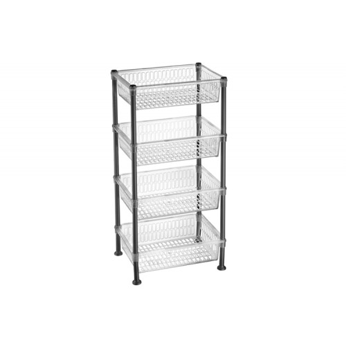 Етажерка прямокутна на 4 полиці пластик прозорий Nostalgia ELIF Житомир - фото 1