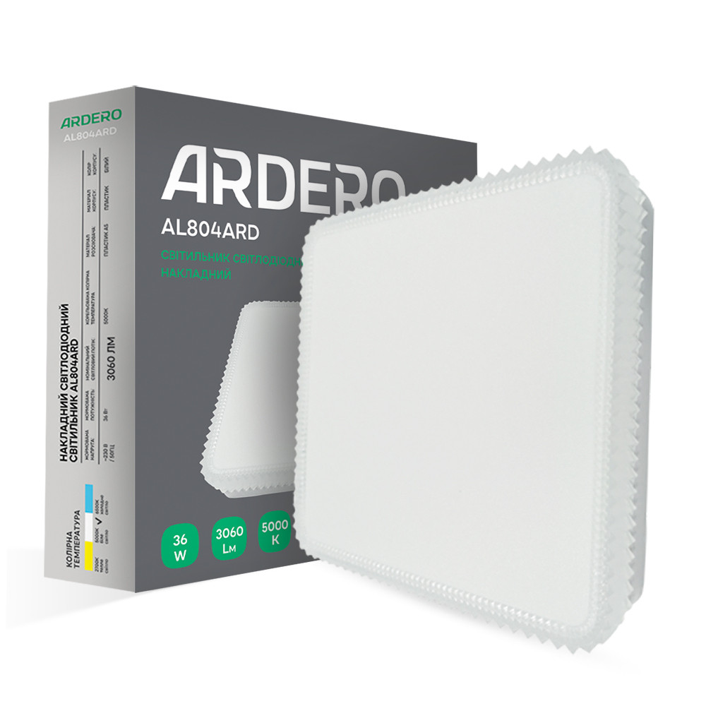 Світлодіодний накладний світильник Ardero AL804ARD 36Вт 5000K білий Харьков - изображение 1