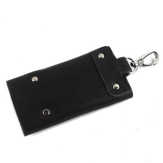 Стильная кожаная ключница Vintage 14934 Черная Киев