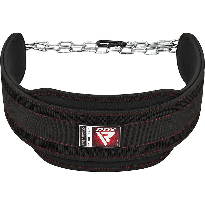 Пояс для обтяжень з ланцюгом RDX T7 Pro Dipping Belt 2 Layer  неопреновий Black Каменское - изображение 1